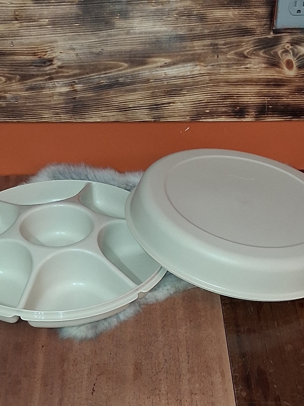 Vintage Tupperware Divided Serving Platter Tray
